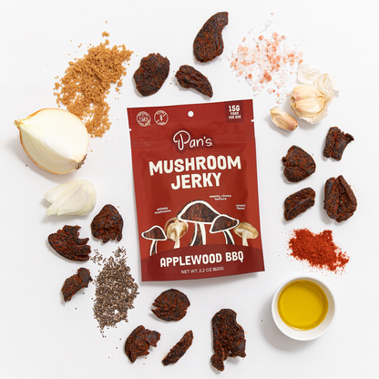 Pan's Mushroom Jerky - 2.2oz Applewood BBQ