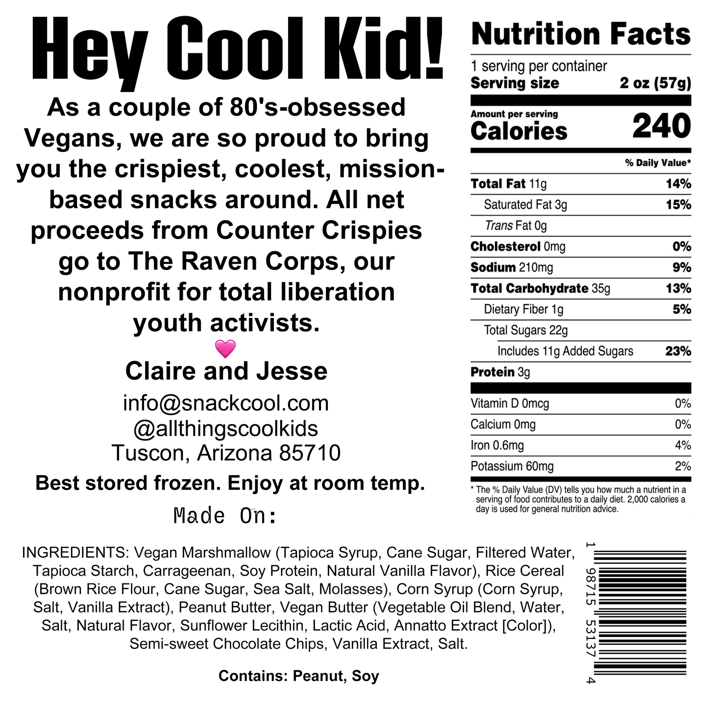 Cool Kids Snack Cakes - My lil PB Cup