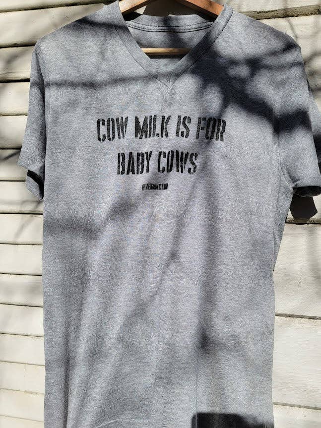 Vegan Club - Cow Milk is for Baby cows T-shirt Black Crew Neck