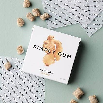 Simply Gum - Ginger Chewing Gum - Natural + Plastic-Free
