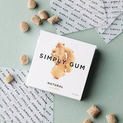 Simply Gum - Ginger Chewing Gum - Natural + Plastic-Free