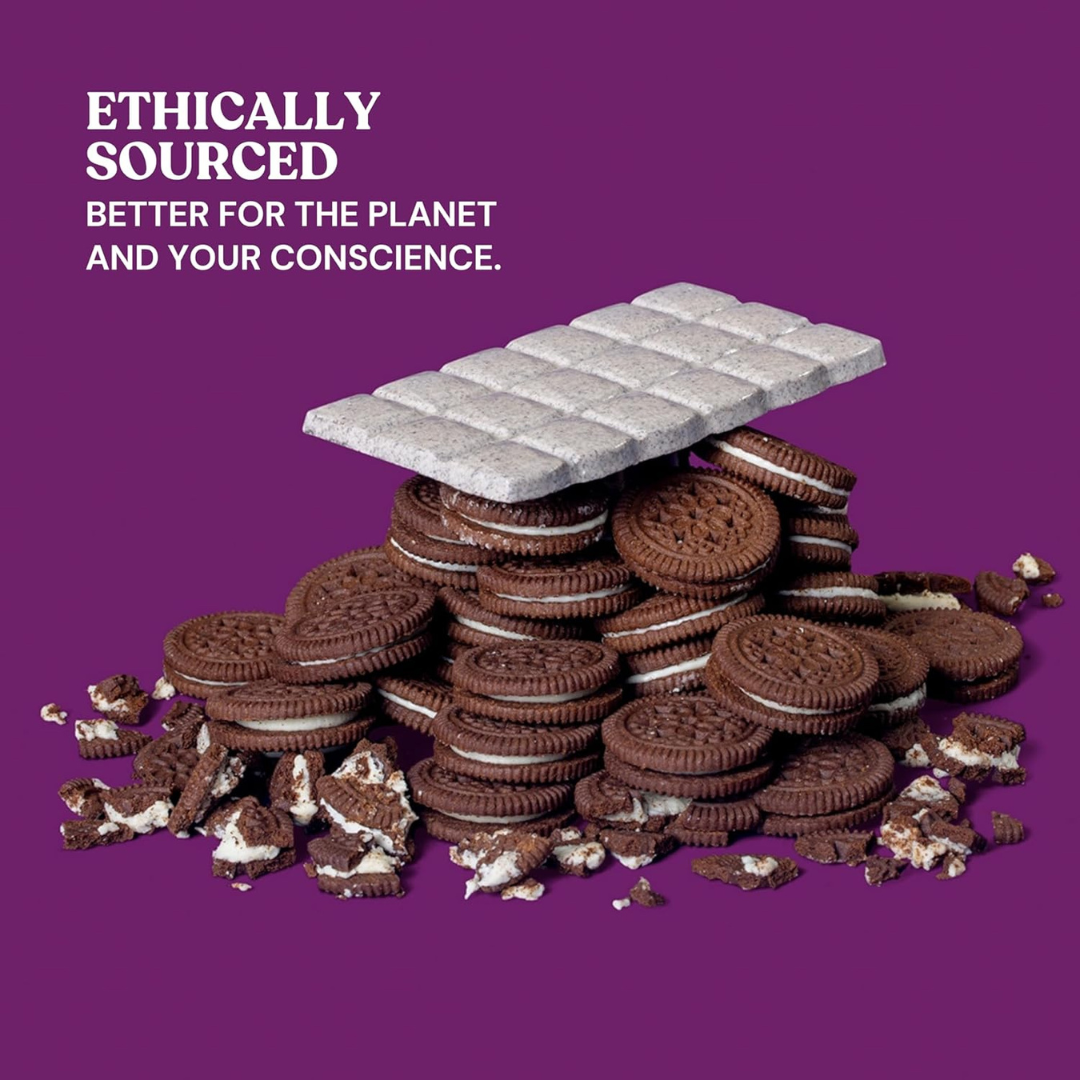 7th Heaven Chocolate - Vegan Oat White Chocolate Bar: White Cocoa & Cookies, Kosher