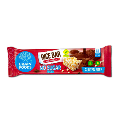 BRAIN FOODS GF Vegan Rice Bars (Dark Chocolate)