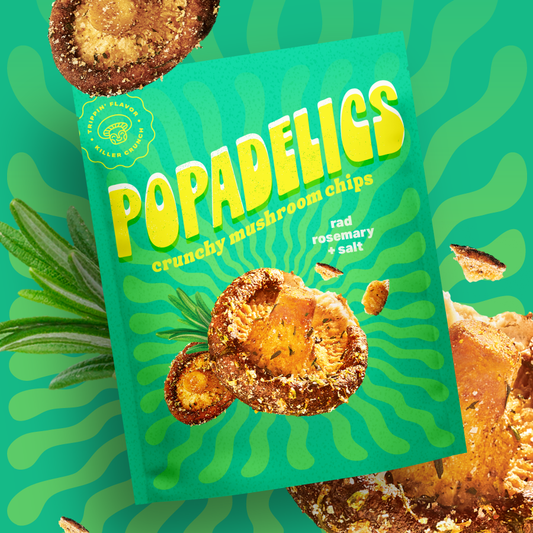 Popadelics Crunchy Mushroom Chips - Crunchy Mushroom Chips- Rad Rosemary & Salt