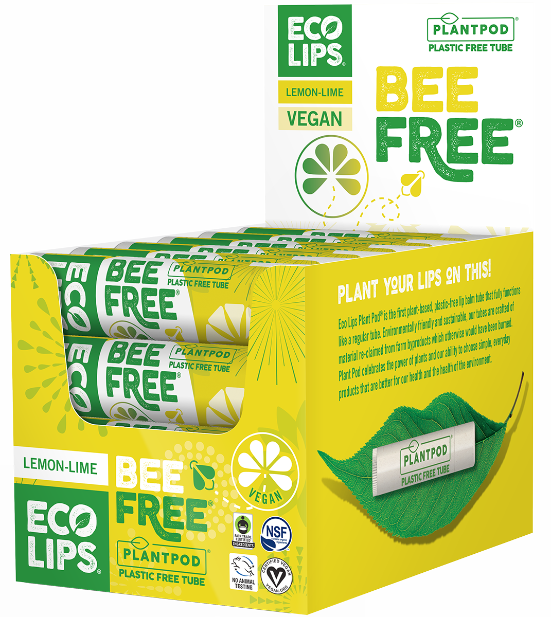 Eco Lips - Bee Free Vegan Plant Pod Lip Balm Superfruit