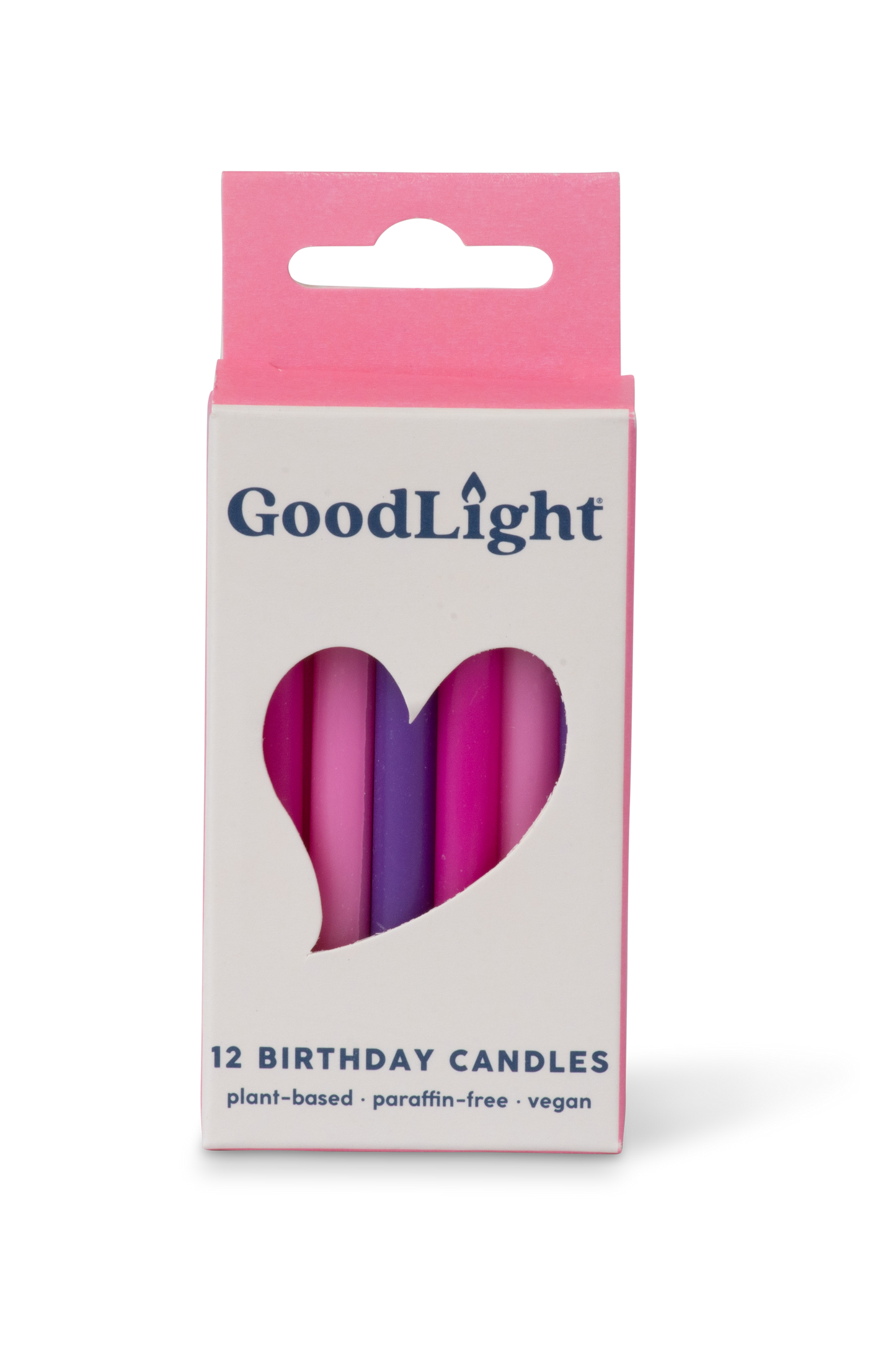GoodLight Natural Candles - Vegan Birthday Candles | 12-Count Box: Multi-Color
