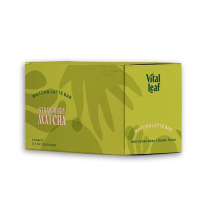 Vital Leaf - Strawberry Matcha Latte Chocolate Mini Bar | Ashwagandha + L-Theanine |