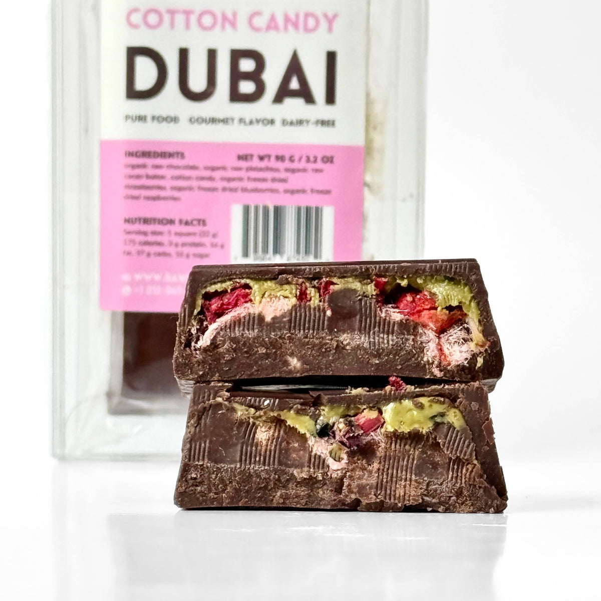 Rawmanticchocolate - Cotton Candy Dubai Chocolate Bar