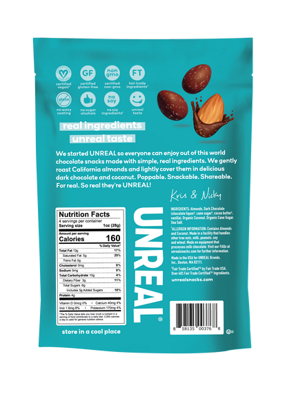 UNREAL - Dark Chocolate Coconut Covered Almonds