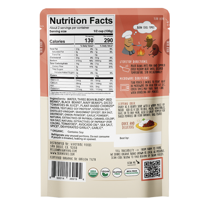 BeanVIVO Organics - Three Bean Vegan Chili