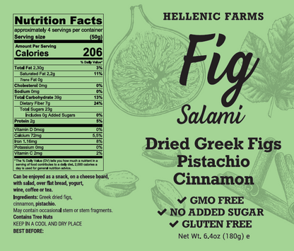 Gourmet Food Solutions - Fig Salami - Pistachio & Cinnamon