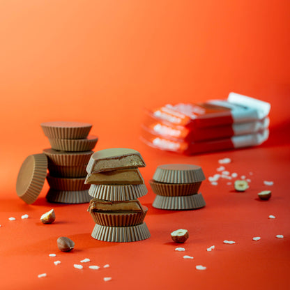 7th Heaven Chocolate - Oat Milk Hazelnut Cream & Rice Crisps Cups, Vegan & Kosher