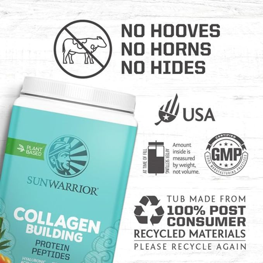 Sunwarrior - Chocolate Fudge Collagen Drink Powder - Vegan, Plant-Based