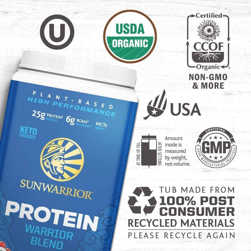 Sunwarrior - Warrior Blend Chocolate Protein - Pea Protein Powder: 750g