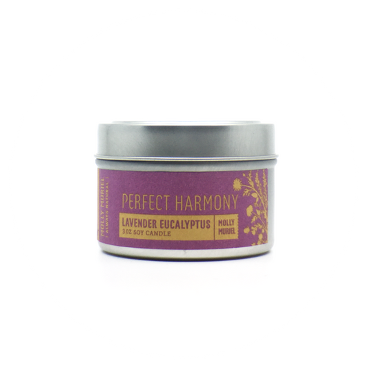 Molly Muriel Bath + Body - PERFECT HARMONY (LAVENDER EUCALYPTUS) TRAVEL CANDLE – 3OZ