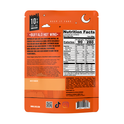 Louisville Vegan Jerky Co. - Buffalo Hot Wing Jerky