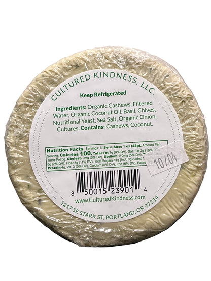 Cultured Kindness Basil & Chive Chèvre Cheese