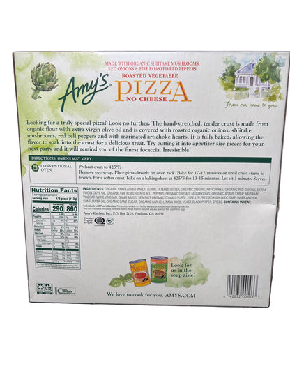 Amy's Roasted Vegetable Pizza (Vegan)