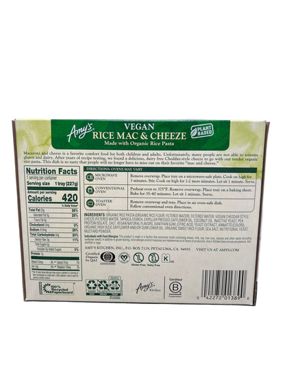 Amy's Vegan Rice Mac & Cheeze