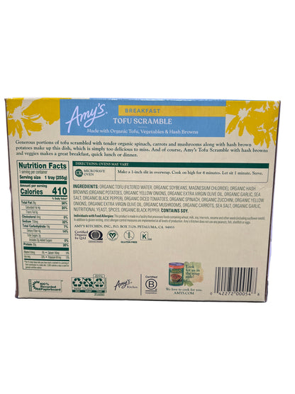 Amy's Vegan Tofu Scramble