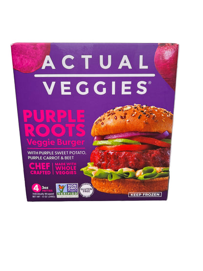 Actual Veggies Purple Roots Veggie Burger 4pk