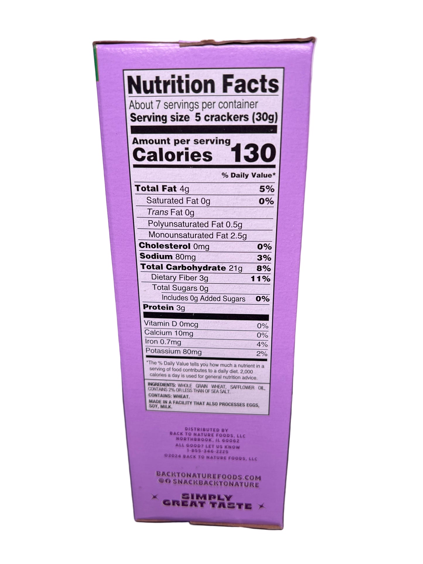 Back To Nature Harvest Whole Wheat Crackers