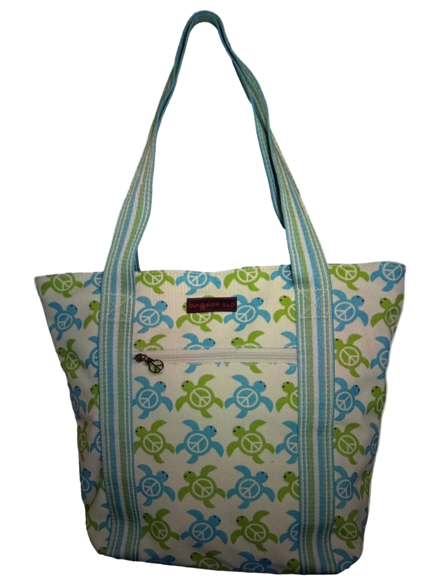 Bungalow360 Striped Tote "Sea Turtle"