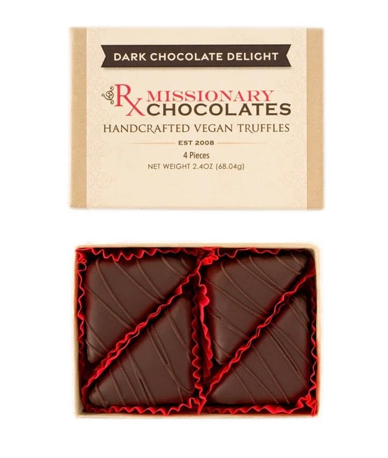 Missionary Dark Chocolate Delight Truffles 4pk