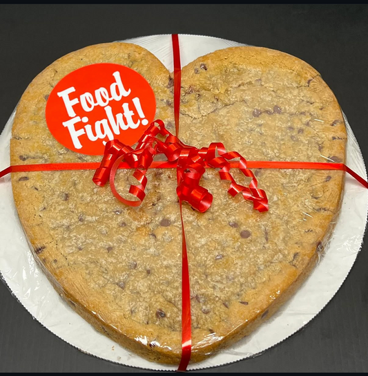 Food Fight! Big Chocolate Chip Heart Shaped Cookie
