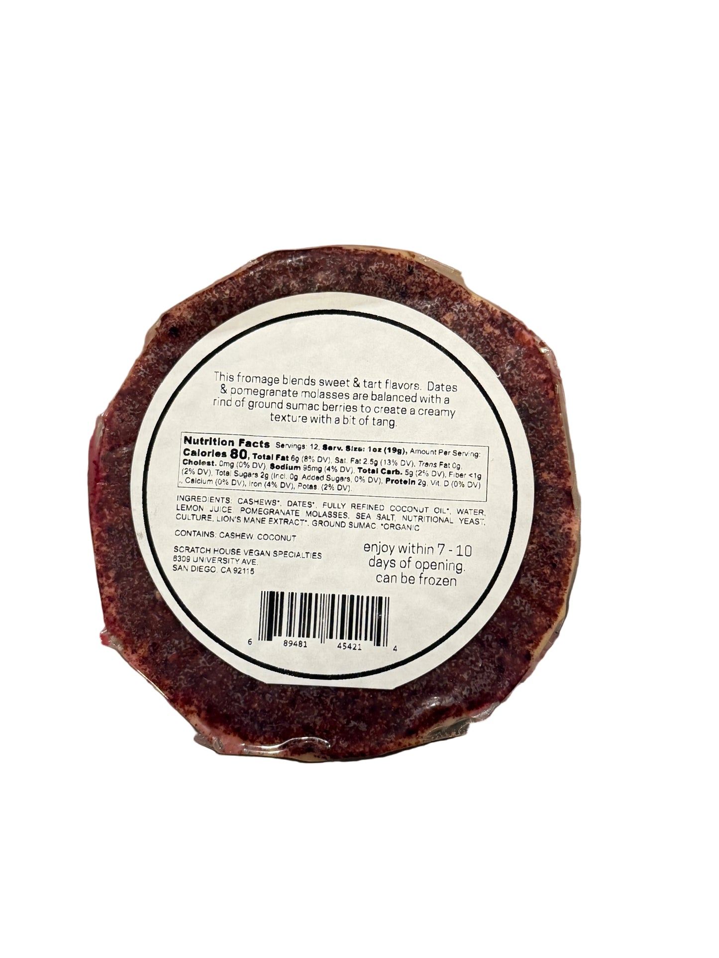 Scratch House Date & Pomegranate Fromage