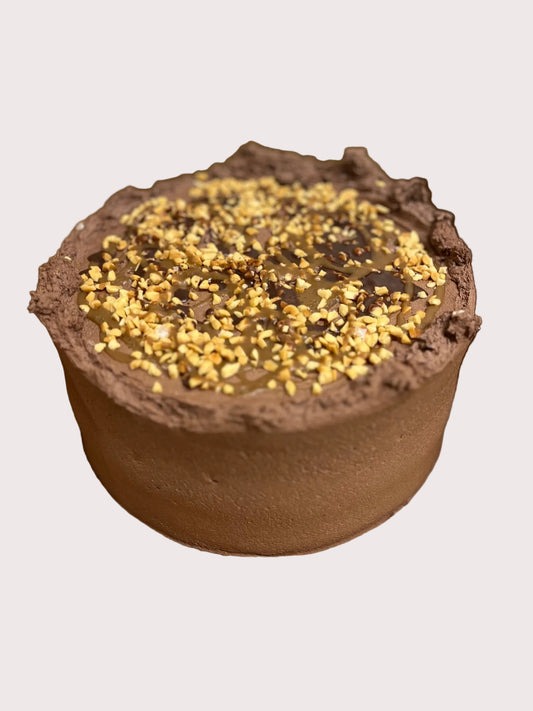 222 Pastry Cake Slice - Snickerz - Chocolate cake topped with Chocolate Buttercream, Peanuts and Salted Caramel