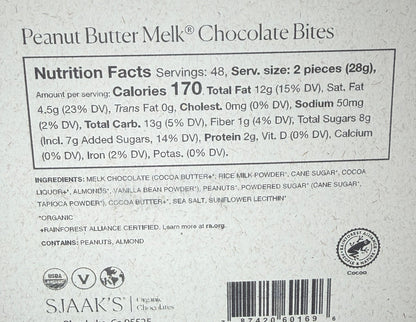 Sjaak's - Peanut Butter Melk Chocolate Bite