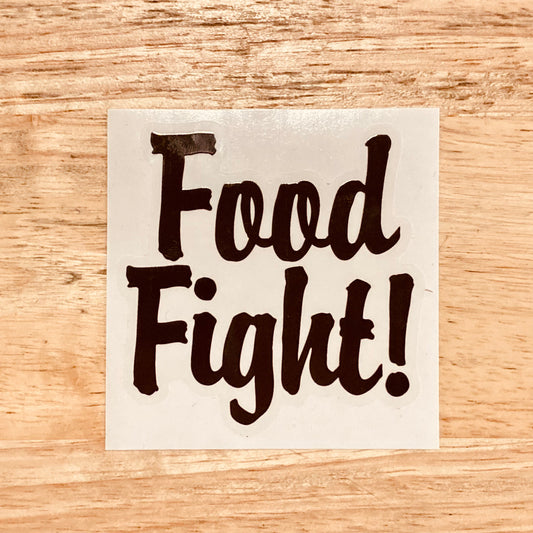 Food Fight! Cutout Logo Sticker