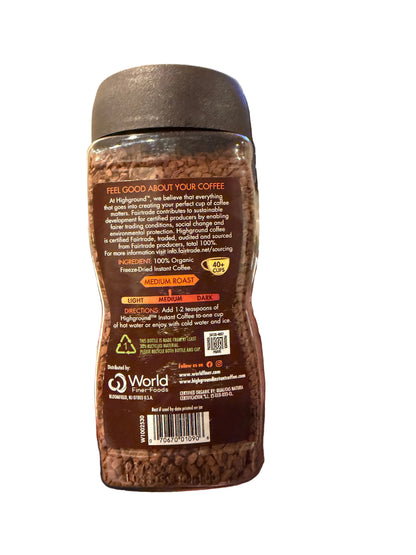 HighGround Organic Fairtrade Instant Coffee