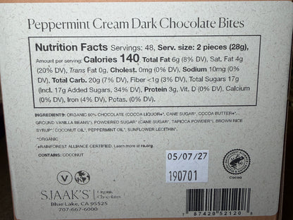 Sjaak's - Peppermint Cream Dark Chocolate Bite