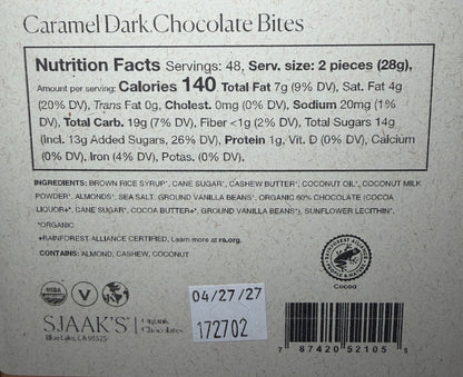 Sjaak's - Caramel Dark Chocolate Bite