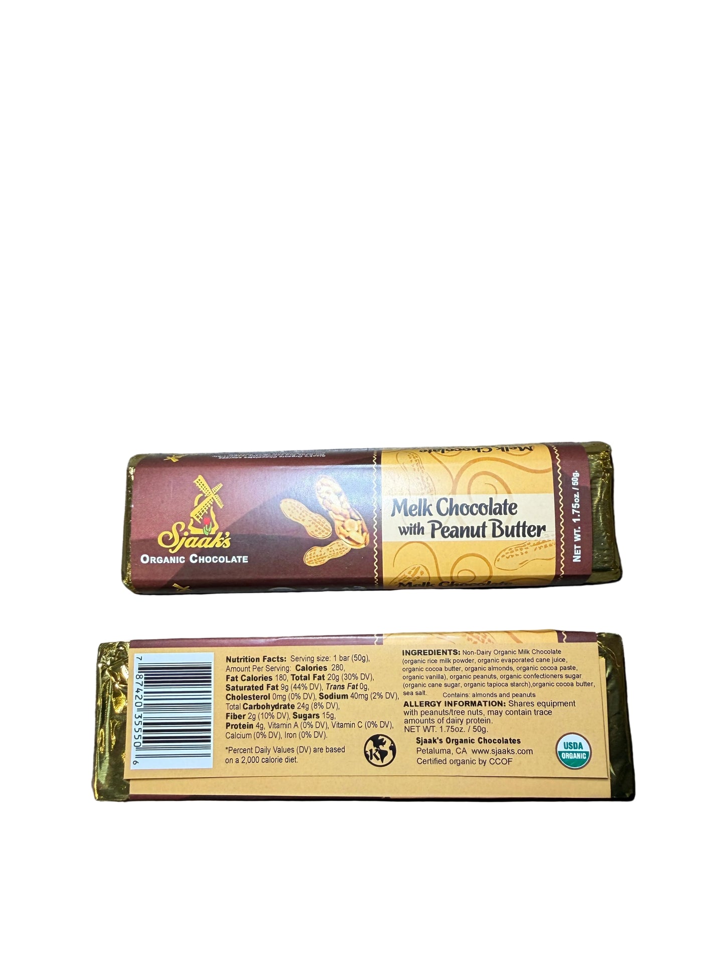 Sjaak's - Melk Chocolate with PB Candy Bar