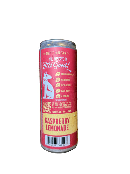 Good Wolf Beverages - Raspberry Lemonade Probiotic Soda - No Added Sugar; Hand-Crafted