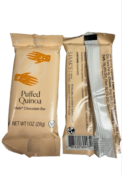 Sjaak's - Puffed Quinoa Melk Chocolate Bar