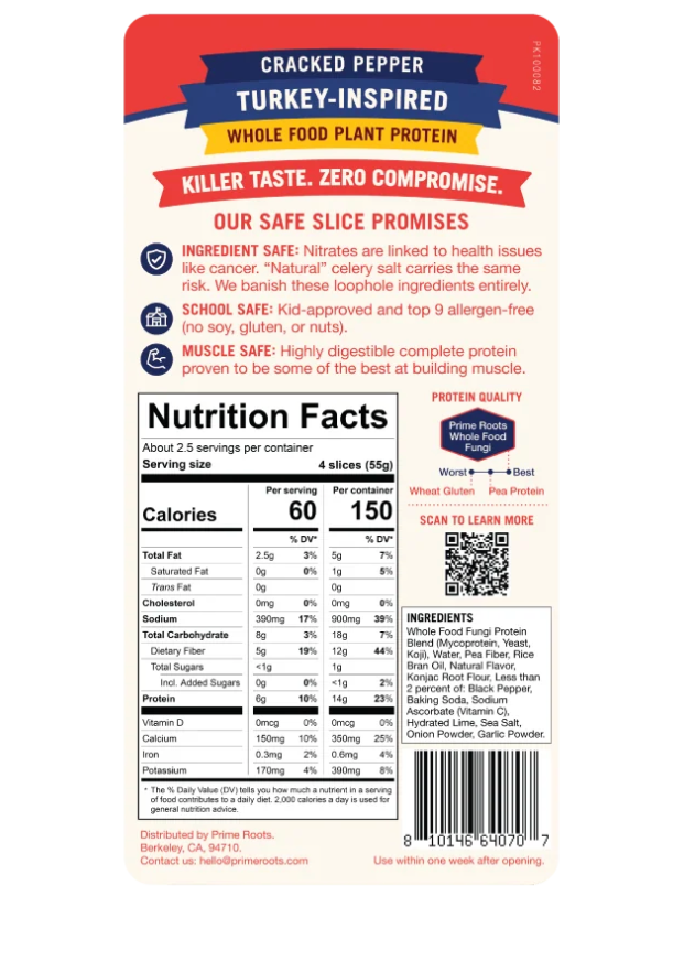 Prime Roots - Cracked Pepper Turkey 1/2lb