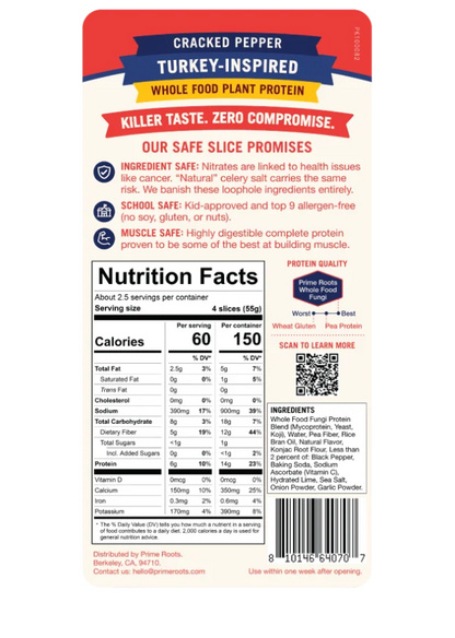 Prime Roots - Cracked Pepper Turkey 1/2lb