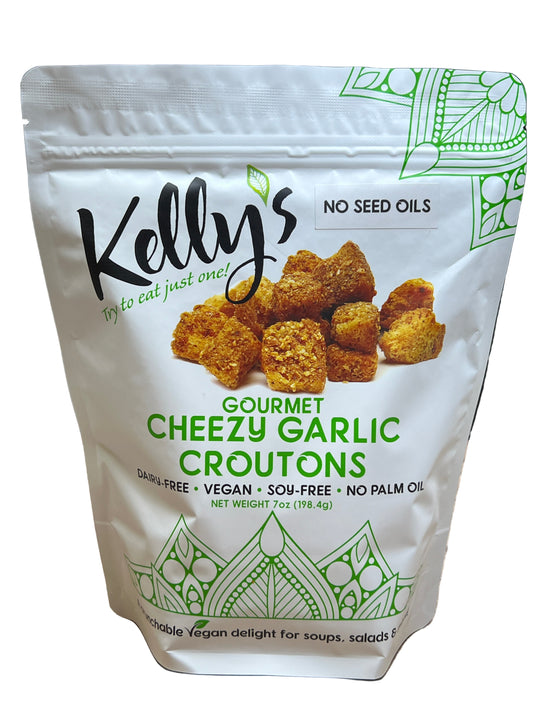 Kelly's Gourmet Cheezy Garlic Croutons