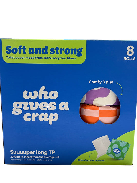 Who Gives a Crap 8 Rolls Toilet Paper