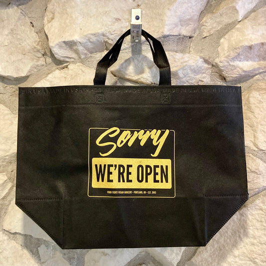 Food Fight! "Sorry, We're Open" Cheap Tote Bag