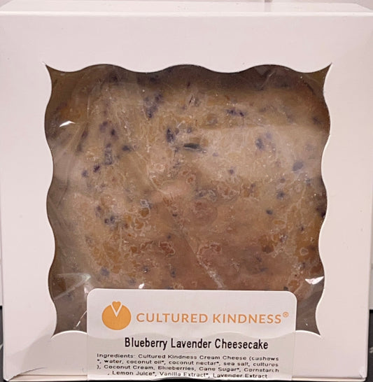 Cultured Kindness Blueberry Lavender Cheesecake