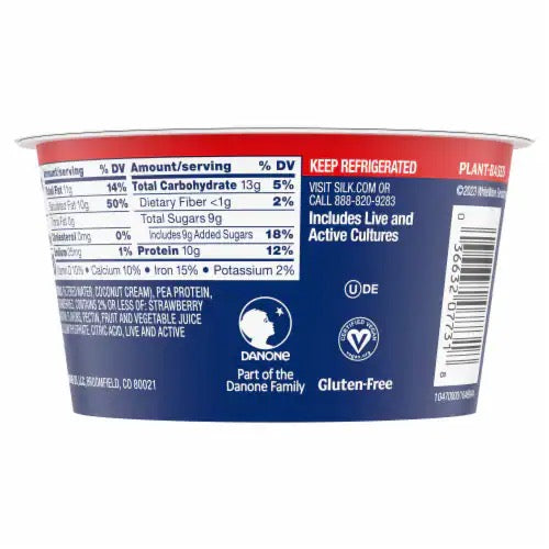 Silk Coconut Milk Greek Style Strewberry Yogurt