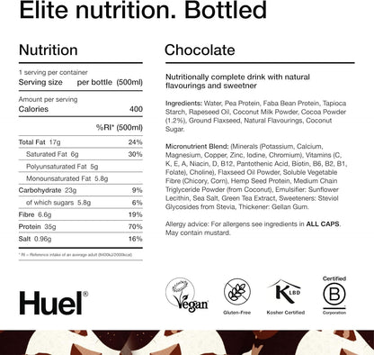 Huel - Chocolate Protein Drink 16.9 Oz