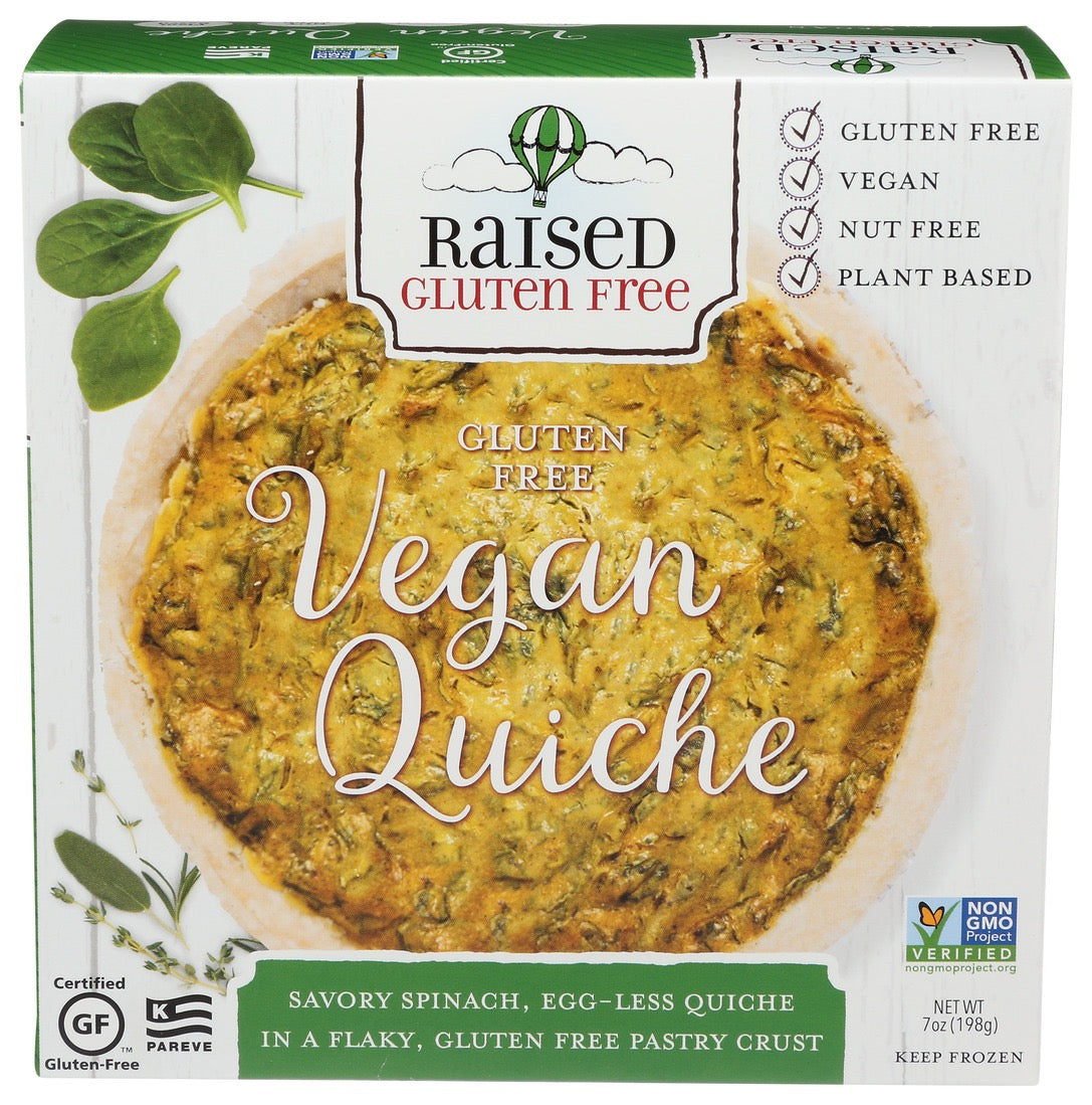 Raised Gluten Free Vegan Quiche