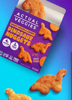 Actual Veggies - Dinosaur  Sweet Potato & Carrot Nugget