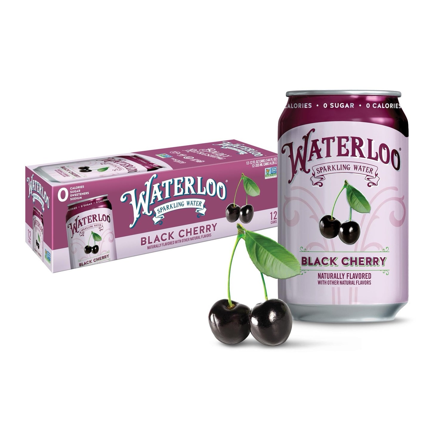 Waterloo Sparkling Black Cherry 12pk